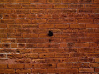 ancient red brick wall